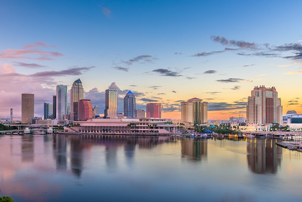 Tampa, Florida city skyline.